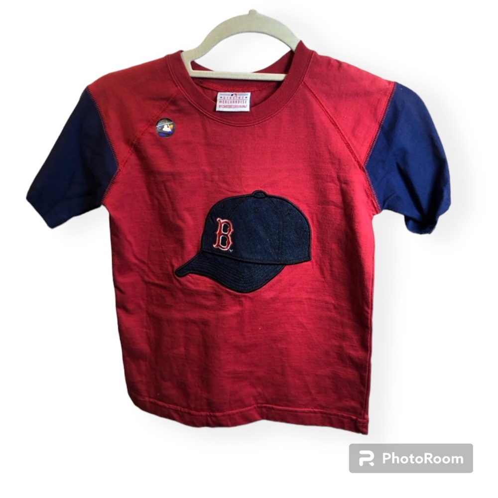 Vintage Boston Red Sox Short Sleeve Shirt Boys Size 6 NWT Embroidered